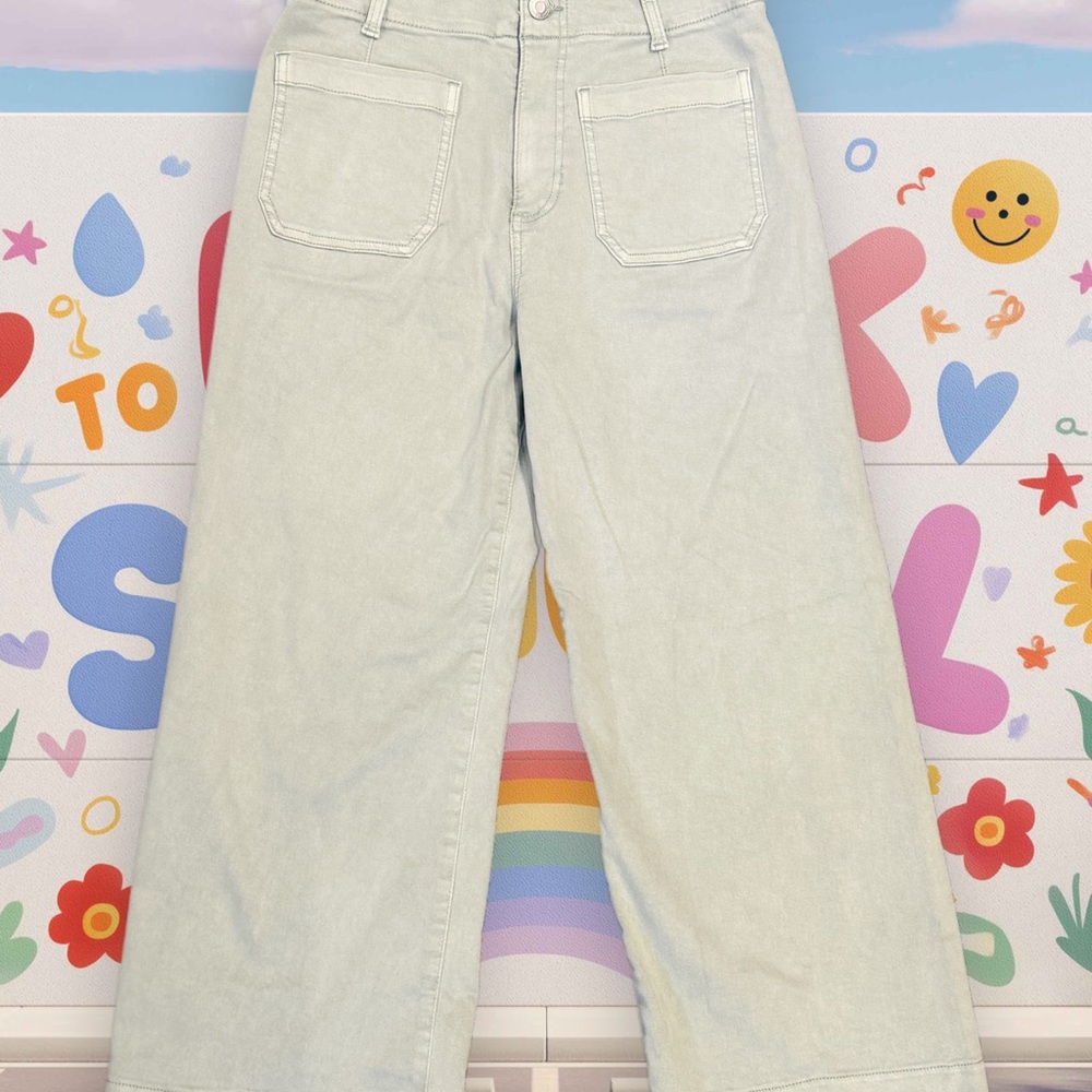 LC Lauren Conrad Pale Blue Wide Leg Jeans